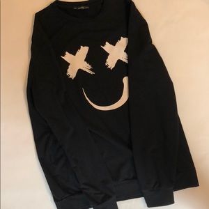 Smile face crew neck